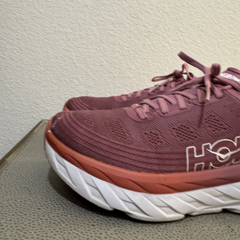 Hoka One One Bondi 6 Womens 9 Heather Rose Lantana Walk Comfort - Picture 13 of 16